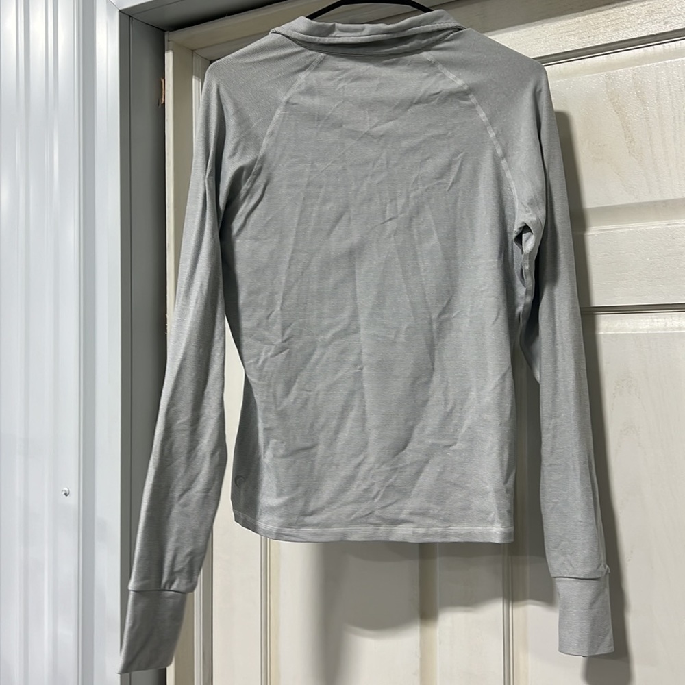 ZYIA Light Gray Quarter-Zip Active Pullover - Picture 3 of 3